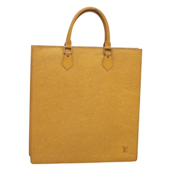 LOUIS VUITTON Epi Sac Plat Hand Bag Yellow M52079 LV Auth BA897 - Picture 1 of 16